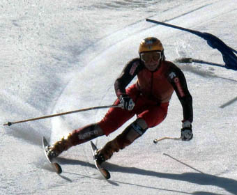 Rienda durante uno de los entrenamientos en Sierra Nevada