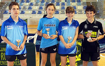 Israel Rodríguez, Ángela García, Fátima Bocanegra y Dragos Antimir (GRJ)