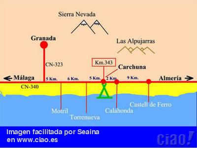 SItuación del camping Don Cactus