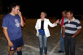 Sandra García, delegada de Comercio, Turismo y Deportes, en la inauguración del campeonato (GRJ)