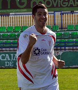 Ubric celebrando uno de los tantos de esta campaña