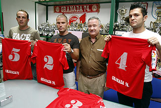 Torres, Molina y Guerra junto a Marsá en la presentación