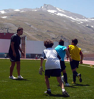 Un momento del entrenamiento en el CAR de Sierra Nevada