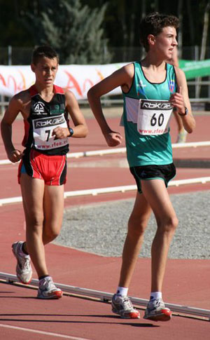 Ernesto Sánchez durante la prueba disputada en Nerja