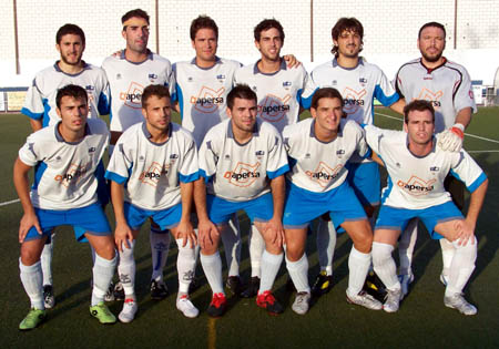 Alineación del conjunto lojeño ante el Antequera (GRJ)