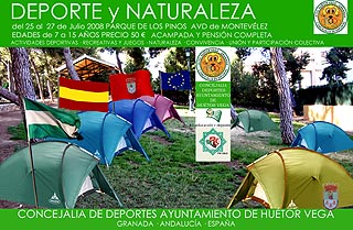Cartel de la acampada que se realizará en Huétor Vega (GRJ)