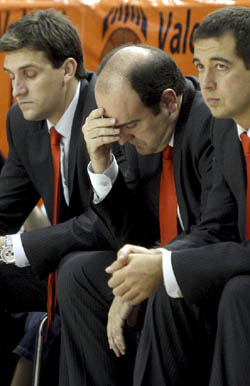Poch en un momento del duelo en Valencia