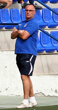 Muñoz en el partido en Vélez (HURTADO)