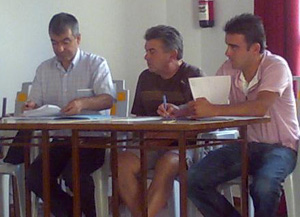 Juanjo Anguita (a la derecha) presidente provisional del Santa Fe (J.M. Baldomero)