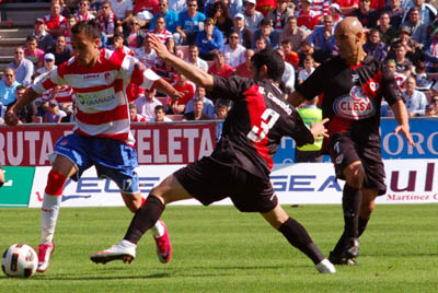Orellana, en el partido frente al Rayo Vallecano (BALDOMERO)