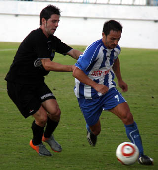 Iván Nofuentes junto al malacitano Luíja (MUCHO DEPORTE)