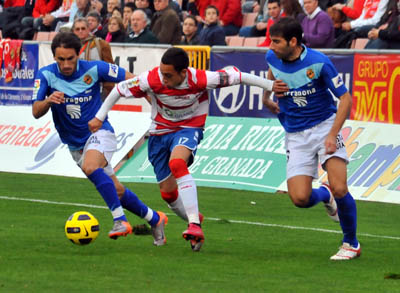 Fabián Orellana, que fue titular, abrió el marcador ante el Nástic (BALDOMERO)