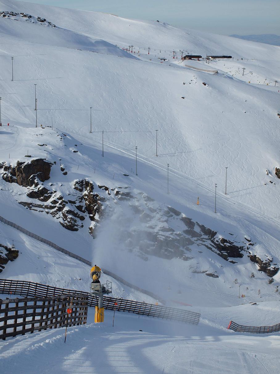 Cañón en la pista Maribel