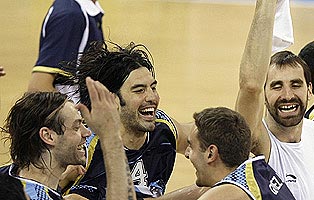 Juanpi celebrando la victoria de la Selección Argentina