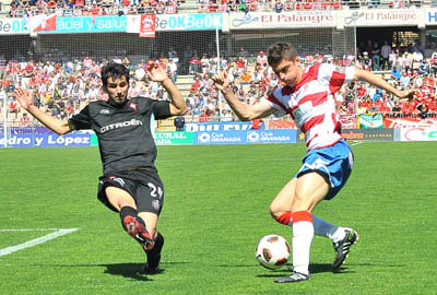 Siqueira, en el encuentro frente al Celta de Vigo de la pasada jornada. (BALDOMERO)