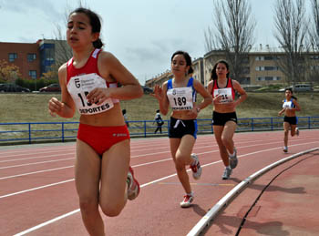 Un momento de la prueba en la categoría alevín femenino (UBRIC)