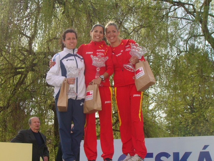 Ainhoa Pinedo, en el podio
