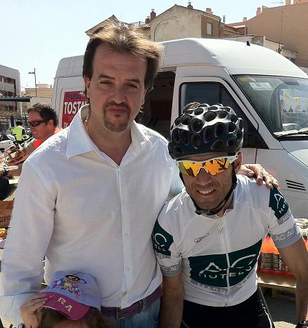 El concejal de Deportes junto a Alejandro Valverde
