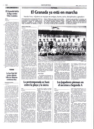 Recorte del diario ideal de la temporada 1992/93