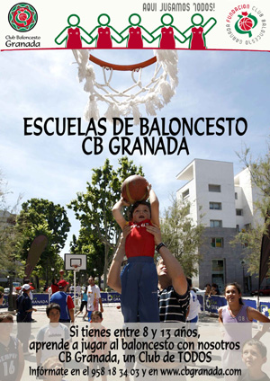 Cartel de las escuelas de baloncesto del CB Granada