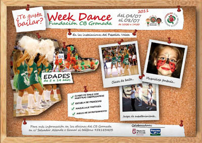 Cartel de la I `Week Dance` de la Fundación CB Granada (GRJ)