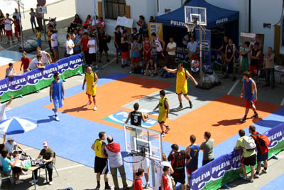 Panóramica del desarrollo en Loja de la primera cita de la II Copa Puleva 3x3