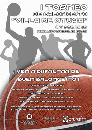 Cartel del I Torneo de Baloncesto Villa de la Zubia