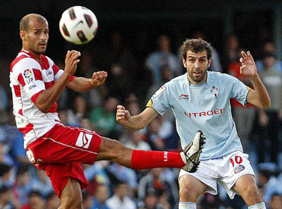 Mikel Rico, en una acción del encuentro de ida en `Balaídos`