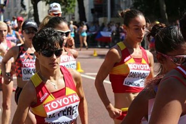 Maria Pérez durante una competición
