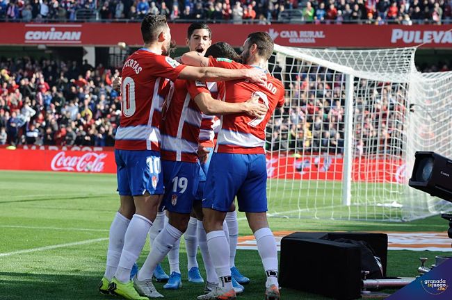 Celebración del tanto de la victoria ante el Mallorca (JOSÉ M. BALDOMERO)