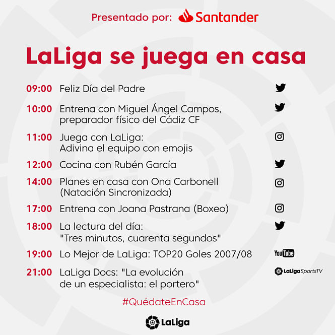 Agenda de `La Liga se juega en casa` (LALIGA) 