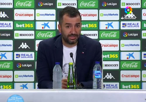 Diego Martínez, en un momento de la rueda de prensa (LALIGA)
