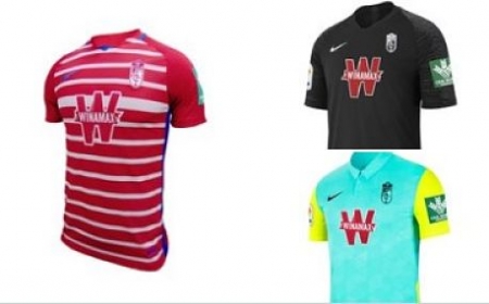 Las equipaciones que el Granada lucirá en Europa Las equipaciones que el Granada lucirá en Europa