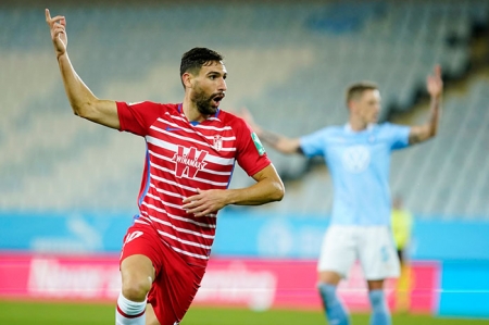 Antonio Puertas marcó el tanto decisivo ante el conjunto sueco (GRANADA CF) Antonio Puertas marcó el tanto decisivo ante el conjunto sueco (GRANADA CF)