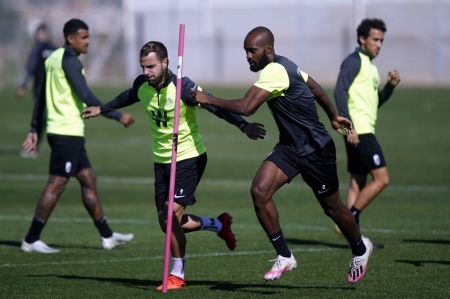 Lance del entrenamiento de esta mañana (PEPE VILLOSLADA / GCF) Lance del entrenamiento de esta mañana (PEPE VILLOSLADA / GCF)