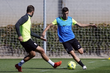 Imagen del entrenamiento de esta mañana en la Ciudad Deportiva (GCF) Imagen del entrenamiento de esta mañana en la Ciudad Deportiva (GCF)
