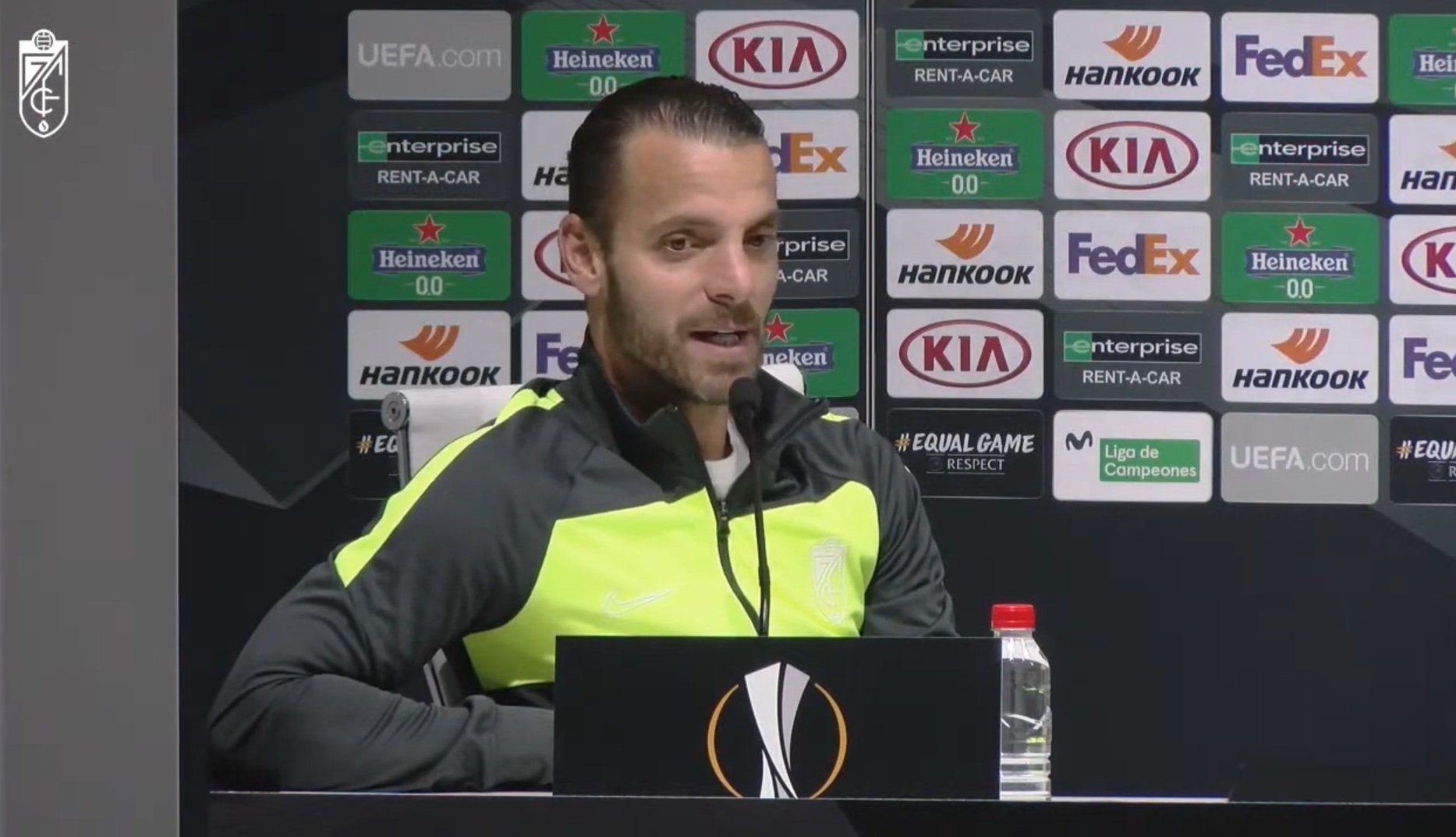 Roberto Soldado, durante la rueda de prensa previa al choque de mañana ante el PSV (GCF TV)
