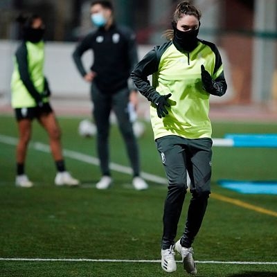 Mili Menéndez también se ejercitó junto al resto del equipo (GCF)