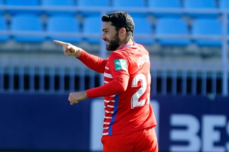 Jorge Molina anotó su octavo gol de la temporada ayer en Málaga (PEPE VILLOSLADA / GCF) Jorge Molina anotó su octavo gol de la temporada ayer en Málaga (PEPE VILLOSLADA / GCF)