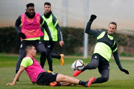 Imagen del entrenamiento de ayer en la Ciudad Deportiva (PEPE VILLOSLADA / GCF) Imagen del entrenamiento de ayer en la Ciudad Deportiva (PEPE VILLOSLADA / GCF)