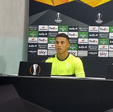 Darwin Machís, durante la rueda de prensa (FRAN CALVO)