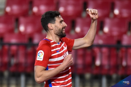 Puertas celebró su primer gol de la temporada en LaLiga (JOSÉ M. BALDOMERO)