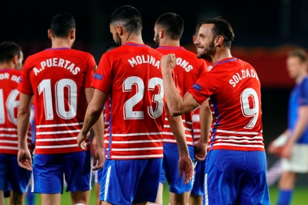 El Granada tiene medio billete hacia los cuartos tras la victoria ante el Molde (PEPE VILLOSLADA / GCF) El Granada tiene medio billete hacia los cuartos tras la victoria ante el Molde (PEPE VILLOSLADA / GCF)