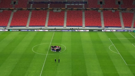 El Granada añadió el `Puskas Arena´ a su lista reciente de escenarios emblemáticos (FRAN CALVO)