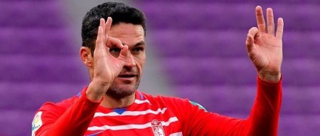 Jorge Molina celebra su gol ante el Valladolid el pasado domingo (PEPE VILLOSLADA / GCF)
