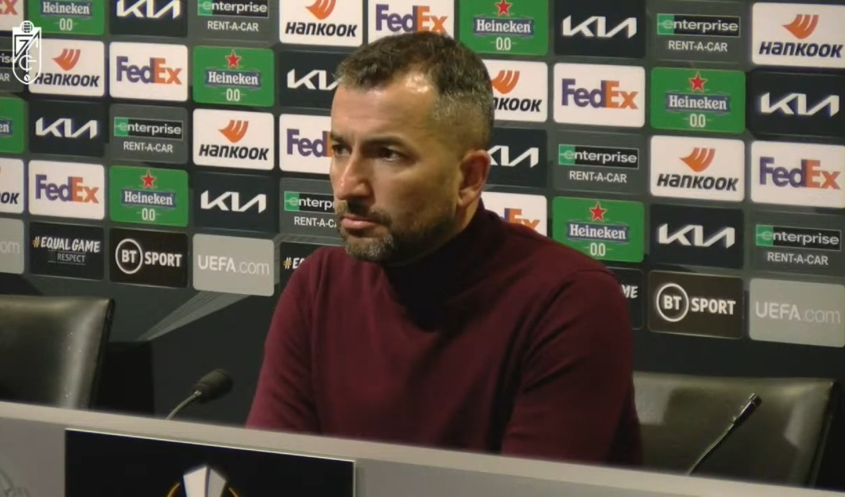Diego Martínez en un momento de la rueda de prensa (GCF TV)
