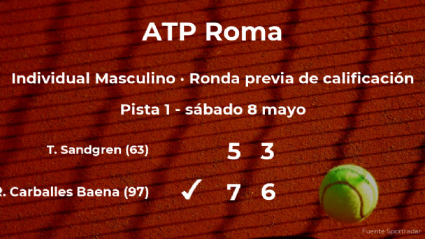 Roberto Carballés sigue adelante en el ATP 1000 de Roma (ENCANCHA) 