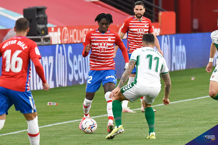 Domingos Quina, a excepción de dos buenos goles, pasó sin pena ni gloria por el `Nuevo Los Cármenes` (JOSÉ M. BALDOMERO)
