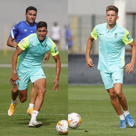 Torrente e Isma Ruiz, durante el partidillo de entrenamiento celebrado ayer en la Ciudad Deportiva (PEPE VILLOSLADA / GCF) Torrente e Isma Ruiz, durante el partidillo de entrenamiento celebrado ayer en la Ciudad Deportiva (PEPE VILLOSLADA / GCF)