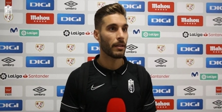 Rubén Rochina, al término del encuentro ante el Rayo en Vallecas (GCF TV)